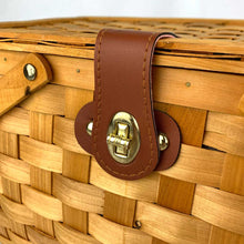 Load image into Gallery viewer, Double Handled Woven Picnic Basket
