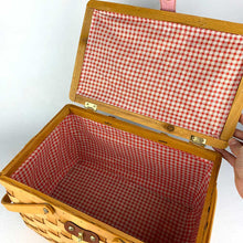 Load image into Gallery viewer, Double Handled Woven Picnic Basket
