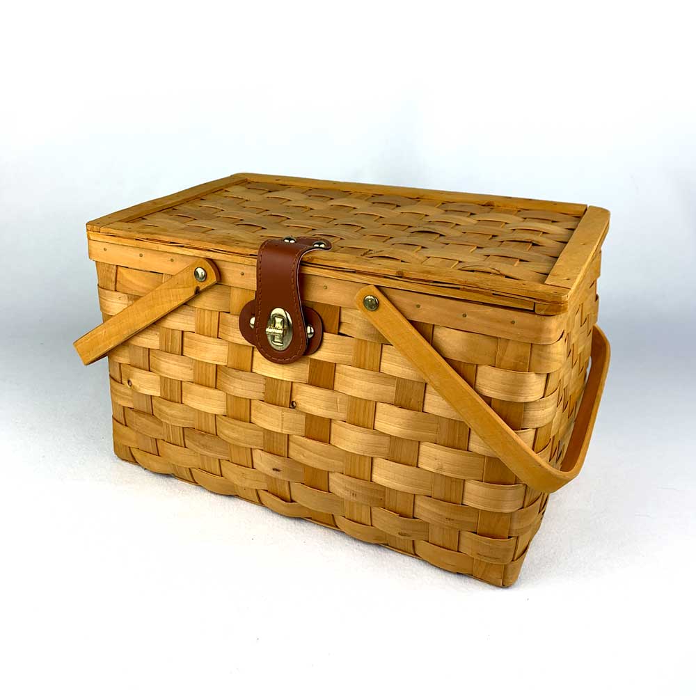 Double Handled Woven Picnic Basket