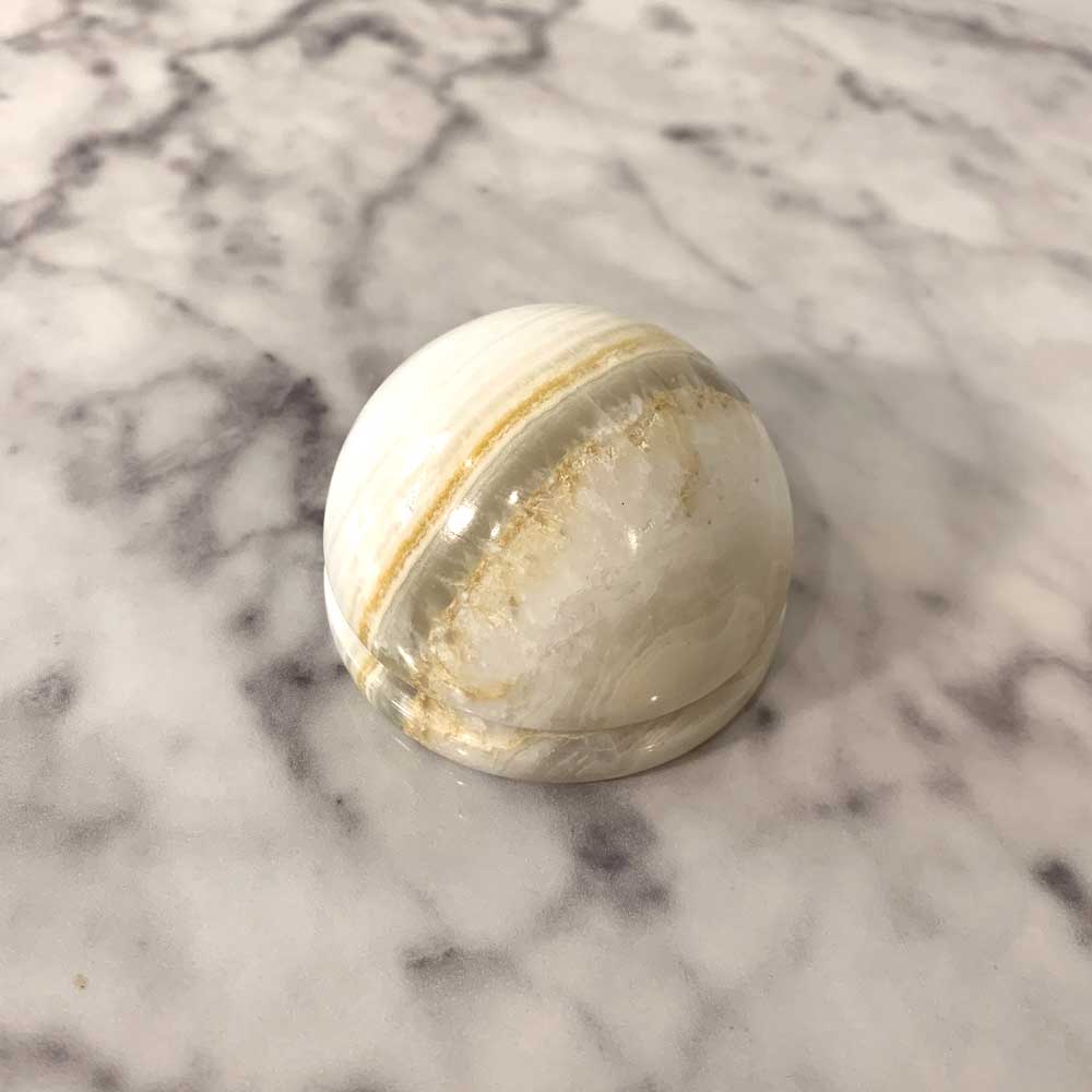 Domed Stripe Marble Paperweight